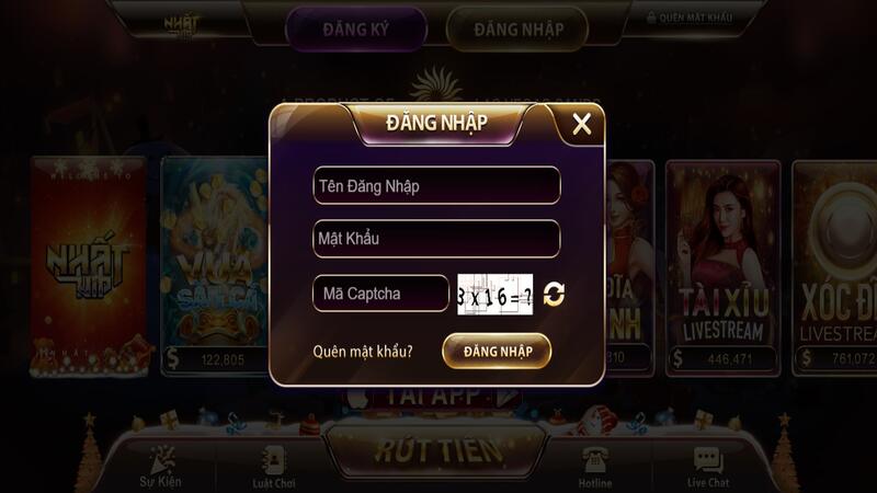 Hướng dẫn đăng nhập vào cổng game nhatvip